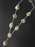 Handmade Sterling Silver Wild Horse Stone Lariat Necklace